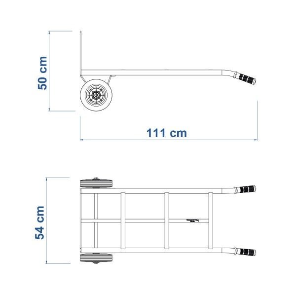 Carrinho Carga 180kg Pneu Maciço 77753/235 Tramontina - 2