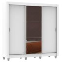 Ver imagem 3 de Guarda Roupa Casal Madesa Lyon Plus 3 Portas de Correr com Espelho 4 Gavetas com Pés