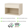 Mesinha Cabeceira 45cm Decore Quarto Pequeno Criado Quarto:off White - 2