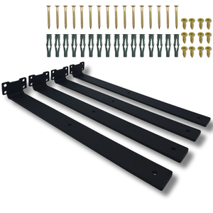 4 Suportes de Prateleira 40 Cm Aço Resistente Estilo Minimalista Invisível Organização Versátil