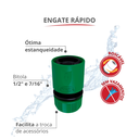 Ver imagem 2 de Engate Rápido 1/2" e 7/16" para Mangueira Cor Verde Durín