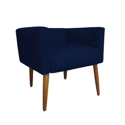 Banco Decorativo Nina Suede Azul Marinho - Dominic Decor