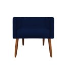 Ver imagem 3 de Banco Decorativo Nina Suede Azul Marinho - Dominic Decor