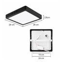Ver imagem 2 de Painel LED Sobrepor Quadrado Black 25W 4000k 2250LM 28x28cm Bivolt ST3052