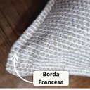 Ver imagem 3 de Capa de Almofada Retangular Baguete Linhao Tons Bege 30x50