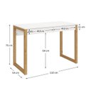 Ver imagem 5 de Mesa Escrivaninha Madeira 2 Gavetas Noah Idimex