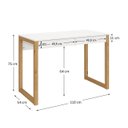 Ver imagem 5 de Mesa Escrivaninha Madeira 2 Gavetas Noah Idimex