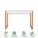 Ver imagem 4 de Mesa Escrivaninha Madeira 2 Gavetas Noah Idimex