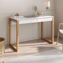 Ver imagem 1 de Mesa Escrivaninha Madeira 2 Gavetas Noah Idimex