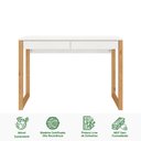 Ver imagem 4 de Mesa Escrivaninha Madeira 2 Gavetas Noah Idimex