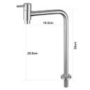 Ver imagem 4 de Torneira Banheiro Lavatório Inox Mesa Longa 35 cm NOX09 Doan