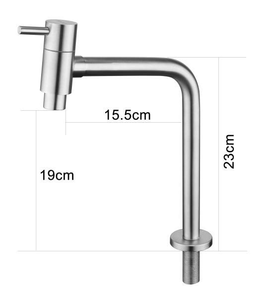 Torneira Banheiro Lavatório Inox 23 cm Mesa NOX08 Doan - 4