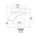 Ver imagem 3 de Torneira Banheiro Lavatório Monocomando Cascata Preta ME11B Doan
