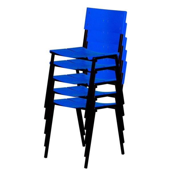 Cadeira Iso Empilhavel 5Un: Azul