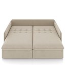 Ver imagem 6 de Sofá Cama Retrátil para Sala de Estar 214cm Una K01 Veludo Bege - Lyam Decor