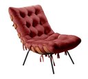 Ver imagem 1 de Poltrona Costela Cor:Suede Bordô 110