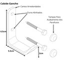Ver imagem 3 de Gancho De Parede Preto Fosco Para Toalha Plus