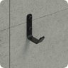 Gancho De Parede Preto Fosco Para Toalha Plus - 2