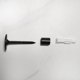 Pino Suporte para Espelho Adnet Pendurador de Casaco de Parede Aço Carbono 1,5cm Preto - 5