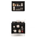 Ver imagem 3 de Armário Aéreo Califórnia e Balcão Para Cooktop Flórida Preto - Lumil
