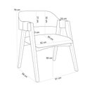 Ver imagem 5 de Kit 4 Cadeiras Sala de Jantar Estar Living Estofada Suran L02 Preto Suede Cinza - Lyam Decor