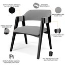 Ver imagem 4 de Kit 4 Cadeiras Sala de Jantar Estar Living Estofada Suran L02 Preto Suede Cinza - Lyam Decor