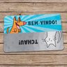 Capacho Eco Slim Cão e Gato Bem Vindo Tchau - 1