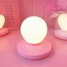 Luminária de Mesa Abajur Quarto de Bebe LED 3 Niveis:Rosa - 3