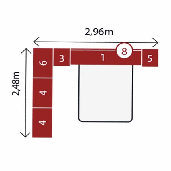 Quarto Modulado Casal Módena 7 Peças Composição 10 Demóbile - 4