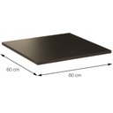 Ver imagem 3 de Mesa Luisiana 60 Cm Tampo Imbuia Quadrado Base Ferro Pintado Preto - 39412