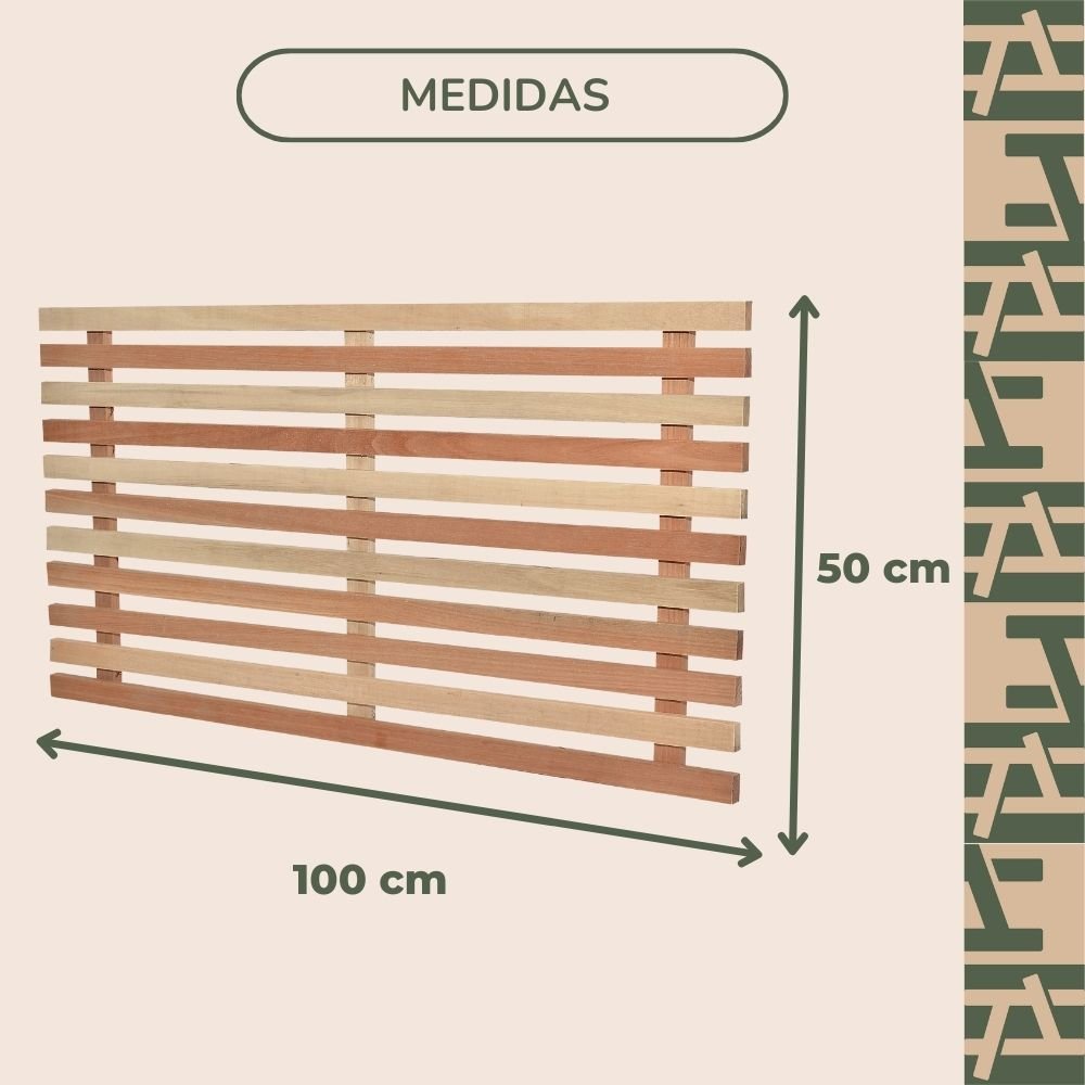 Painel de Flores Horizontal Repac Madeiras Eucalipto 100x50 - 4