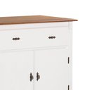 Ver imagem 3 de Balcão Buffet Aparador Florença 80cm 2 Portas 1 Gaveta Pés Luiz Xv - Laca Branca/ Imbuia