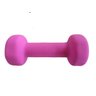 Haltere em Ferro Fundido Revestido com Neoprene Pelegrin PEL-001DB 1kg - Rosa - 3