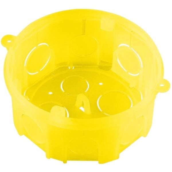 Kit 12 Caixa De Luz Tigre Octogonal Amarela 4 X 4 Fortlev - 1
