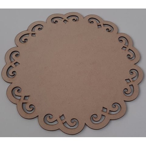 KIT4 unid Sousplat Supla Soupla Suplat arabesco 35cm em MDF