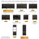 Ver imagem 7 de Armário de Cozinha Modulada Completa com Balcão 190cm Veneza Multimóveis MP2422 Preto