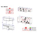 Ver imagem 4 de Armário de Cozinha Modulada Completa com Balcão 190cm Veneza Multimóveis MP2422 Preto