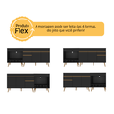 Ver imagem 6 de Armário de Cozinha Modulada Completa com Balcão 190cm Veneza Multimóveis MP2422 Preto