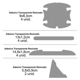 Adesivo Protetor de Maçaneta Porta Carro Toyota Hilux Yaris Transparente - 3