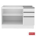 Ver imagem 2 de Balcão de Pia Glamy 2 Portas 3 Gavetas Branco Madesa