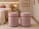 Ver imagem 4 de Puff com Cinta Superior Cobre Fosco Nude Rose - Let Móveis