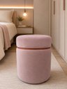 Ver imagem 1 de Puff com Cinta Superior Cobre Fosco Nude Rose - Let Móveis