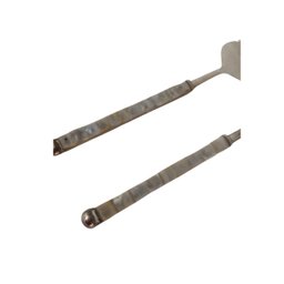 Jogo para Salada Inox e Madreperola Quadrado Colher e Garfo - 3