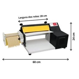 Cilindro Laminador Elétrico Massas Pão Pizza Pastel Com Cortador Talharim Malta Carenagem Em Nylon C - 8