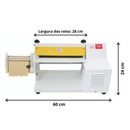 Cilindro Laminador Elétrico Massas Pão Pizza Pastel Com Cortador Talharim Malta Carenagem Em Nylon C - 2