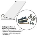 Ver imagem 2 de Kit 4 Prateleiras Branca Mdf 30x9 Suporte Cadeirinha Decorar Arte na Arte Prateleira Suporte Cadeiri