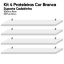 Ver imagem 5 de Kit 4 Prateleiras Branca Mdf 30x9 Suporte Cadeirinha Decorar Arte na Arte Prateleira Suporte Cadeiri
