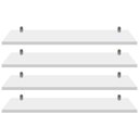 Ver imagem 1 de Kit 4 Prateleiras Branca Mdf 30x9 Suporte Cadeirinha Decorar Arte na Arte Prateleira Suporte Cadeiri