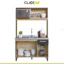 Ver imagem 3 de Cozinha Compacta Pietra 120cm Balcão Pia Forno/micro Mdp 15mm Pátina Grafite - Clicklar