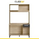 Ver imagem 4 de Cozinha Compacta Pietra 120cm Balcão Pia Forno/micro Mdp 15mm Pátina Grafite - Clicklar